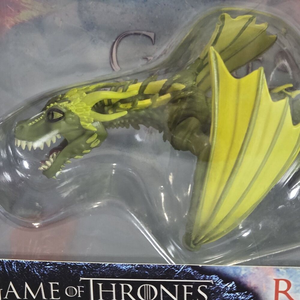 The Loyal Subjects Game Of Thrones Rhaegal Action Vinyl Figure Green Dragon NIB - Picture 2 of 8